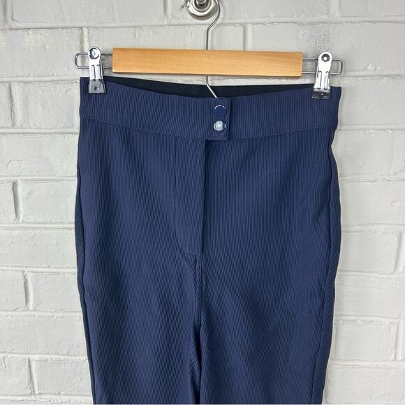 American Apparel Navy High Rise Ribbed Riding Pants Size S - Picture 5 of 12
